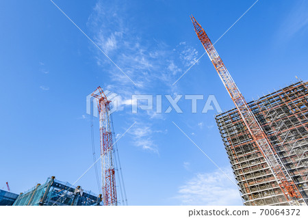 Construction site of skyscrapers 70064372