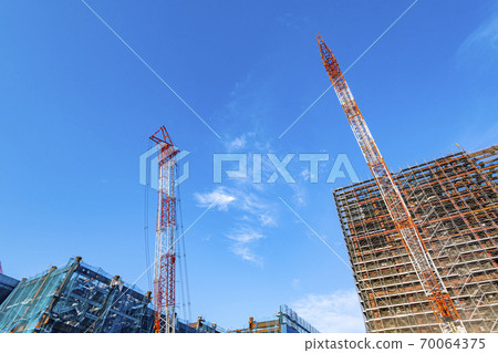 Construction site of skyscrapers 70064375