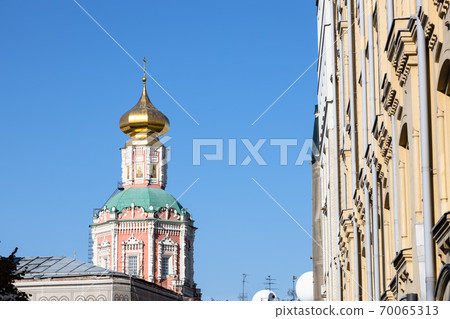 tower of Epiphany Monastery in Moscow city 70065313