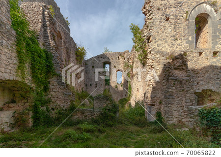The ruins of the abandoned castle (Rocca di Piediluco) 70065822