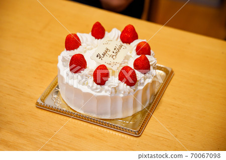 Strawberry cake prepared for birthday celebration 70067098