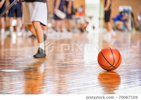 Bright gym and basketball Bright gym and basketball 70067109