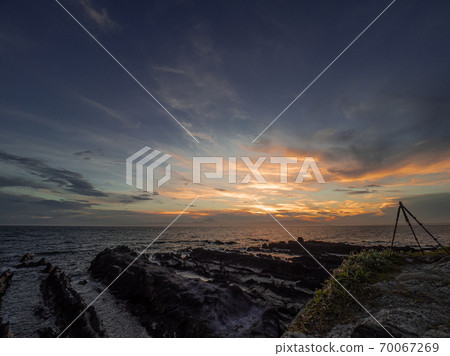 Evening view of Arasaki Park on the Miura Peninsula 70067269