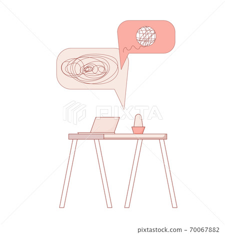 Online stress therapy scene. Color vector flat. 70067882