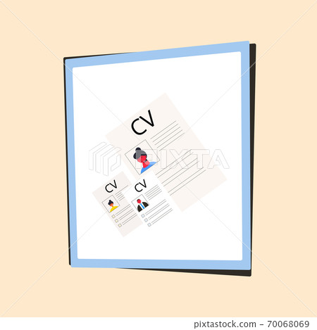 Job search concept. CV set. Vector flat illustration. 70068069