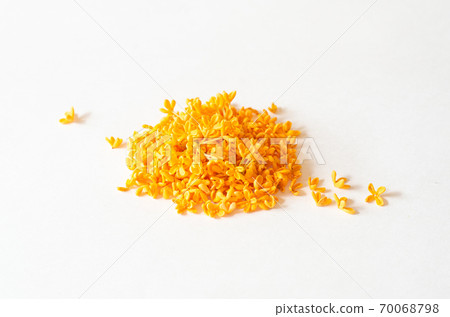 Collect a lot of Kinmokusei flowers 70068798