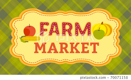 Farm market welcome signboard vector illustration 70071158