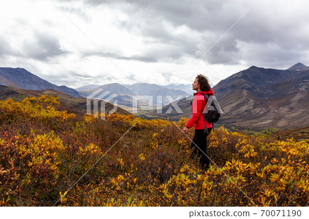 Girl Hiking in Canadian Nature 70071190