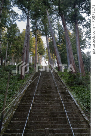 通往本堂的樓梯(山梨縣米山山郡治市日蓮宗本部博大台) 通往本堂的樓梯(山梨縣米山山郡治市日蓮宗本部博大台) 70072172