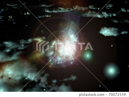 galaxy in a free space. 3D rendering galaxy in a free space. 3D rendering 70072559