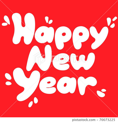 Happy New Year square card. Vector design element for holiday crafting and posters prints  70073225