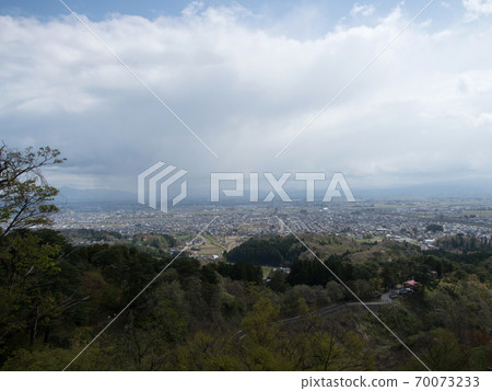 新潟縣上越市春日山城堡遺址的景色 新潟縣上越市春日山城堡遺址的景色 70073233