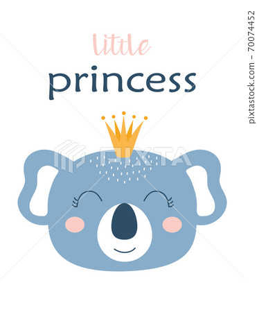 little cute koala isolated on white background - Stock Illustration ...
