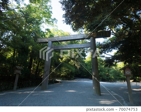 三重縣伊勢神宮奈久第一鳥居 照片素材 圖片 圖庫