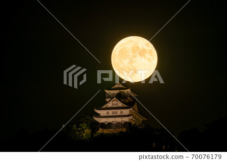 岐阜城堡和月亮 岐阜城堡和月亮 70076179