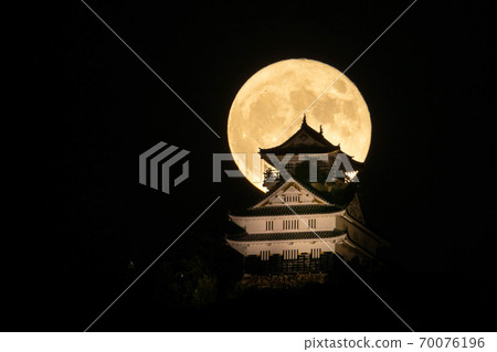 Gifu Castle and the Moon 70076196