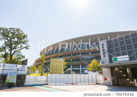 Blue sky and New National Stadium Blue sky and New National Stadium 70076436