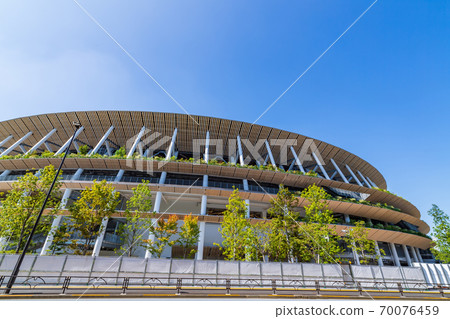 Blue sky and New National Stadium 70076459