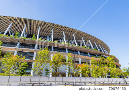 Blue sky and New National Stadium 70076460