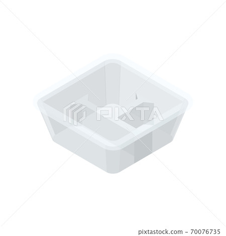 Plastic foot pack for takeout with partition 70076735