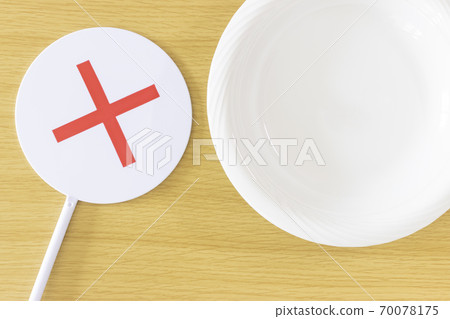 Plate on the table and Marubatsu plate 70078175