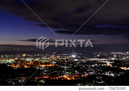 岡山縣倉敷市水島綜合工廠夜景 岡山縣倉敷市水島綜合工廠夜景 70078595