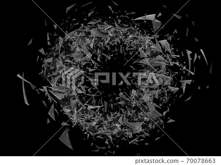 Abstract background swirling with white triangular debris 70078663