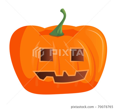 Halloween pumpkin mascot on white background 70078765
