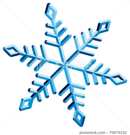 Vector illustration of three-dimensional snowflake blue background transparent Vector illustration of three-dimensional snowflake blue background transparent 70079282