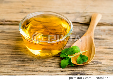 Stevia tea in a glass cup 70081438