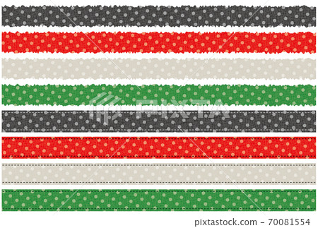 Dot pattern tape style line set Christmas color 70081554