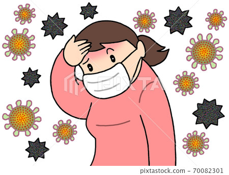 Simultaneous epidemic of corona influenza (female) 70082301