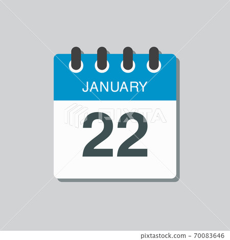 Icon day date 22 January, template calendar page Icon day date 22 January, template calendar page 70083646