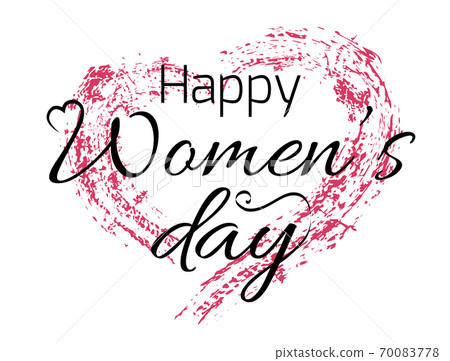 Greeting card for International Womens Day with a grunge heart Greeting card for International Womens Day with a grunge heart 70083778