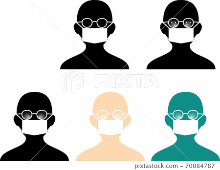 People wearing masks and glasses 70084787