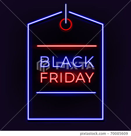 Black Friday sale banner party night light neon concept banner background. Black Friday sale banner party night light neon concept banner background. 70085609