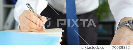 Presentable suit on executive manager 70089823