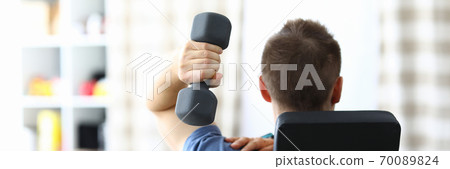 Person exercise in living room 70089824