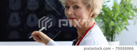 Computer on office table 70089866