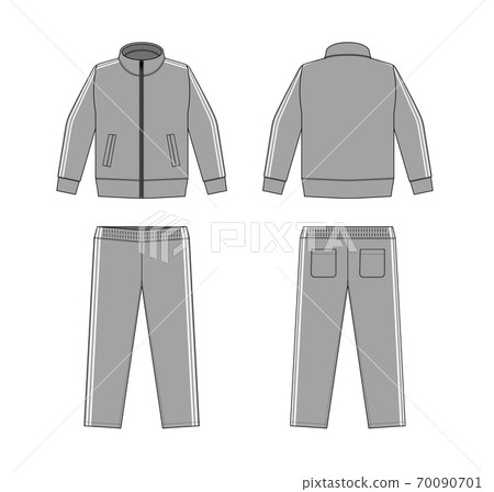 Top and bottom set jersey, sportswear, training wear template illustration 70090701