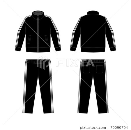 上下設置運動衫，運動服，訓練服模板圖 70090704