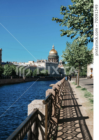 Saint Petersburg, river view, dome of St. Isaac's Saint Petersburg, river view, dome of St. Isaac's 70091349