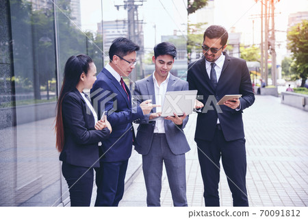 Group diversity partner business meeting trust in businessman and tam talking together 70091812