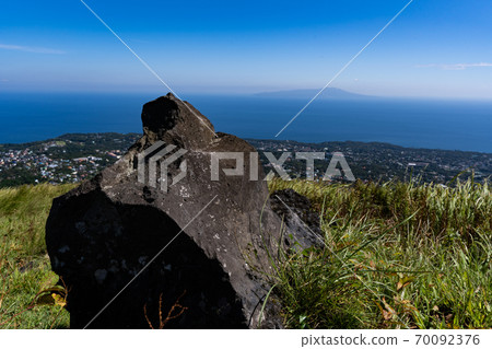 Rocks and superb view of the summit of Mt. Omuro 70092376
