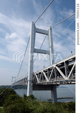 Large pier of Shimotsuisetoo Bridge Large pier of Shimotsuisetoo Bridge 70093118