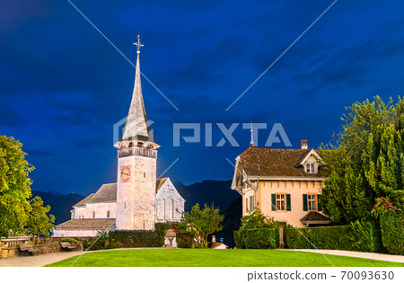 Castle church in Spiez, Switzerland 70093630