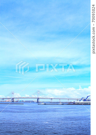 Scenery of Yokohama City, Yokohama Bay Bridge and its surroundings Scenery of Yokohama City, Yokohama Bay Bridge and its surroundings 70093824