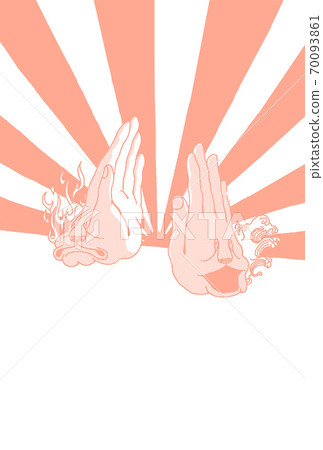 Image of worshiping the first sunrise Image of worshiping the first sunrise 70093861