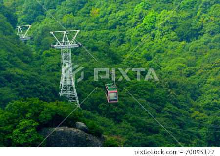 您想騎一次的極好的景觀索道，靜靜地穿過香川縣小島市的Kankakei山谷（6） 70095122