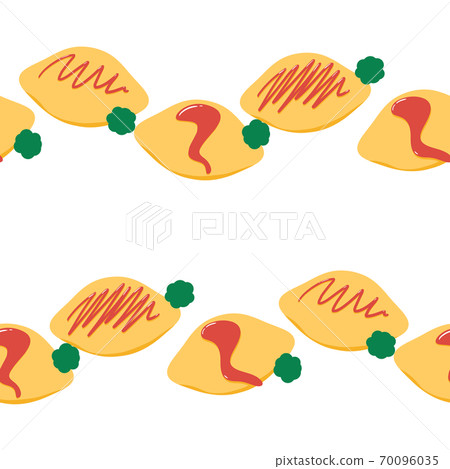Omelet rice seamless pattern 3 70096035